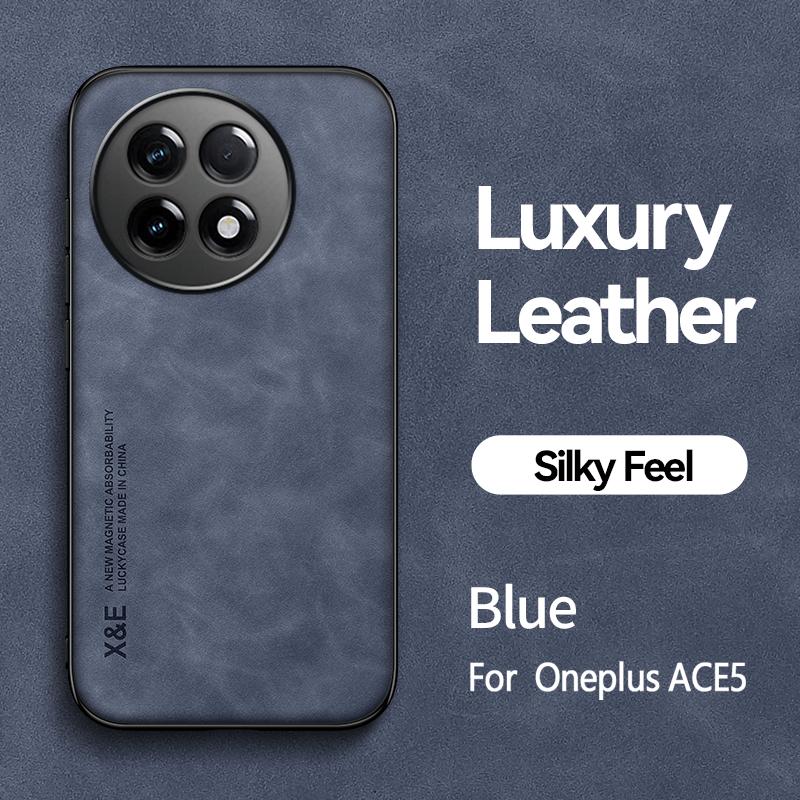 For OnePlus ACE 2 Pro 5 3V Light Luxury SheePskin Case For OnePlus 13 12 11 10T With Magnetic Suction Phone Case