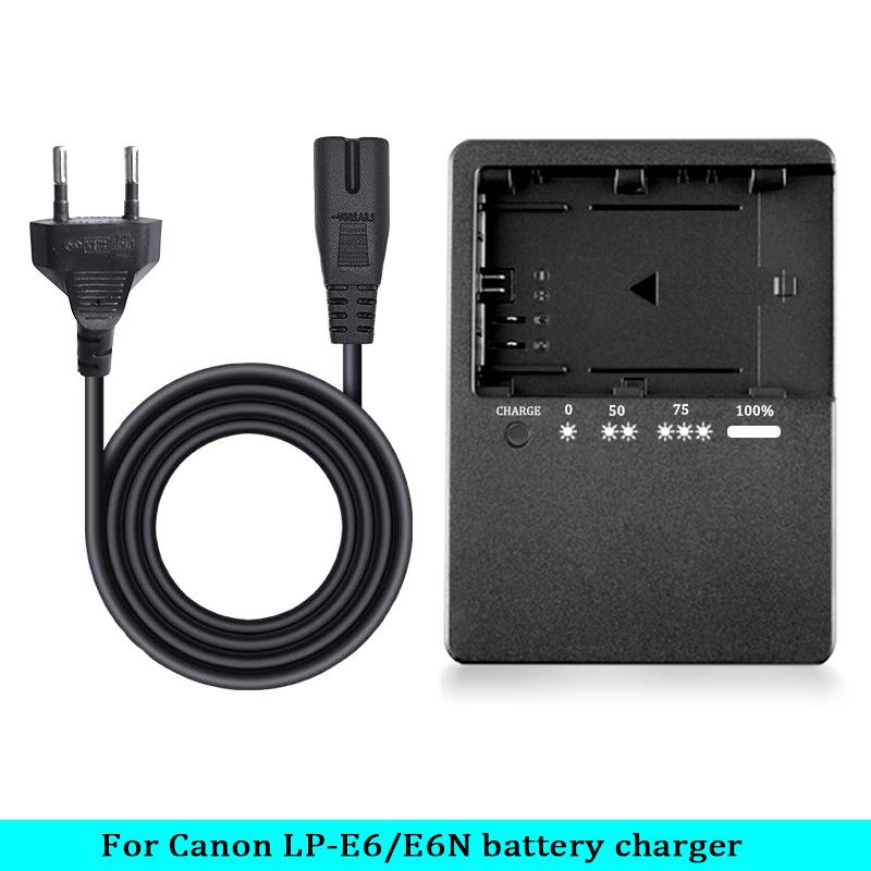 LC-E6E LC-E6 Charger For Canon LP-E6 LP-E6N LP-E6NH Battery EOS 70D 60D 5D Mark III 5D Mark IV 5DSR 6D MARK II 60D 80D 7D  R5 R6