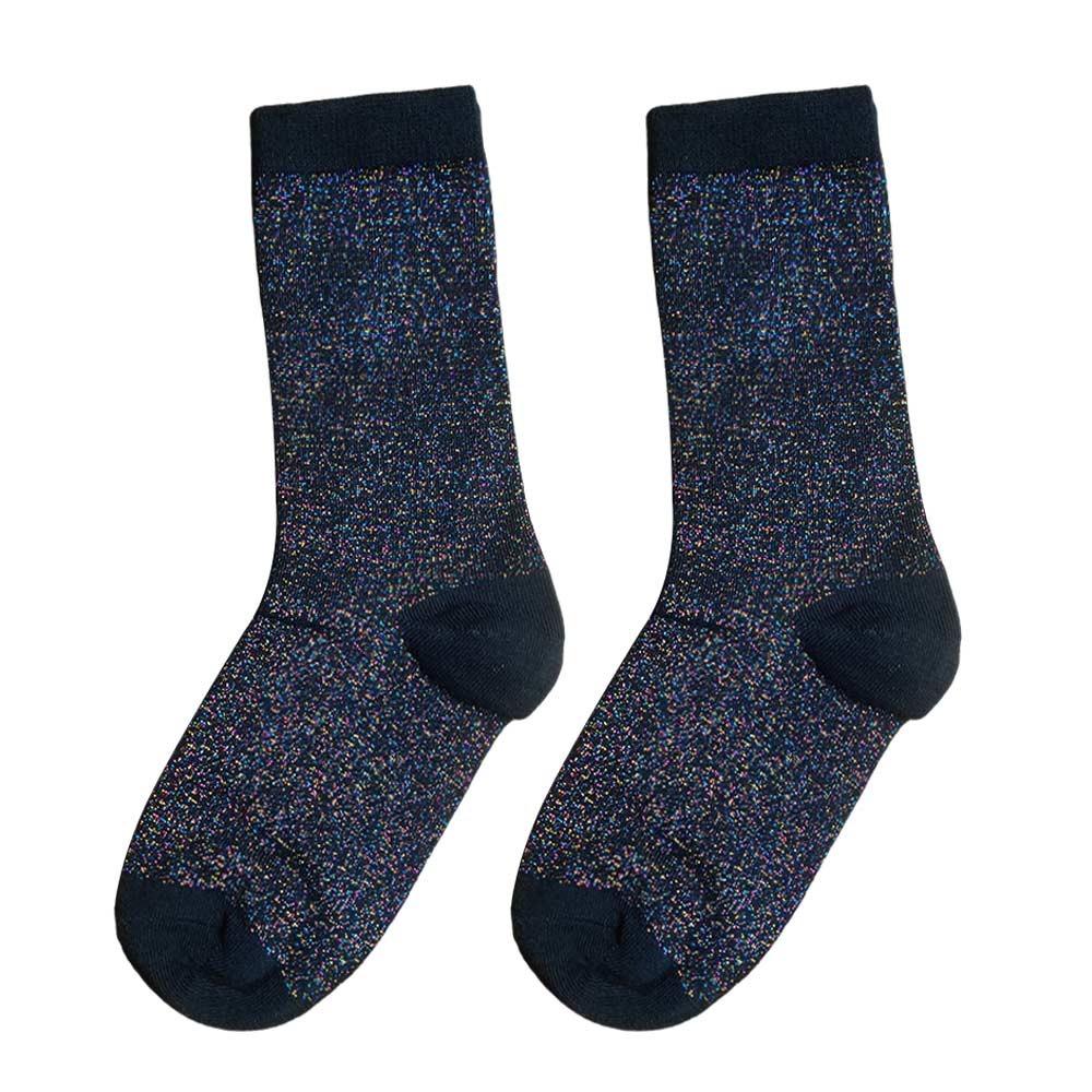 Hochwertige Metallic-Faden Damensocken Bunte Elastische Sportsocken Glänzende Atmungsaktive Crew-Socken Tägliches Tragen