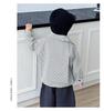 2026 Spring/Autumn Striped Faux Two-Piece Hooded Shirt for Boys & Girls - Trendy, Versatile Long-Sleeve Top