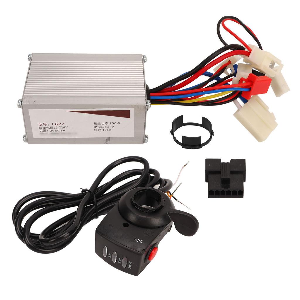24V 250W Electric Bike Controller Thumb Throttle Set for Electric Scooter DC Motor