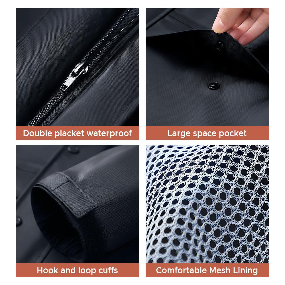 Impermeabile da motociclista, impermeabile riflettente, pantaloni da equitazione, set con copriscarpe