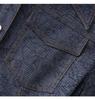 Retro Jacquard Denim Slimming Mid-Length Dress for Women - Summer Style