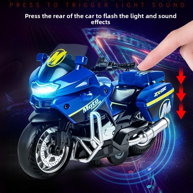 Jungen-Fahrzeug Metallmotorrad Spielzeug mit Licht- und Soundeffekten Für Kinder ab 3 Jahren