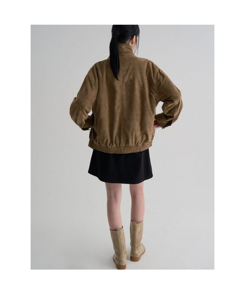 8seconds High-Neck Suede Blouson Yellowish Brown
