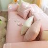 Cotton Pink Sofa Cushion for All Seasons, Non-slip Cushion, Simple Sofa Cover, Backrest Towel, Full Cover Cloth