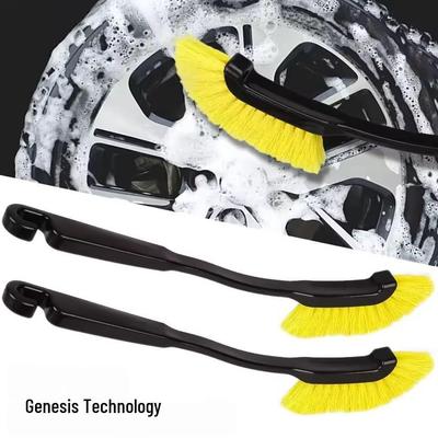 Multi-Purpose Car Wheel & Tire Brush with Soft and Hard Bristles