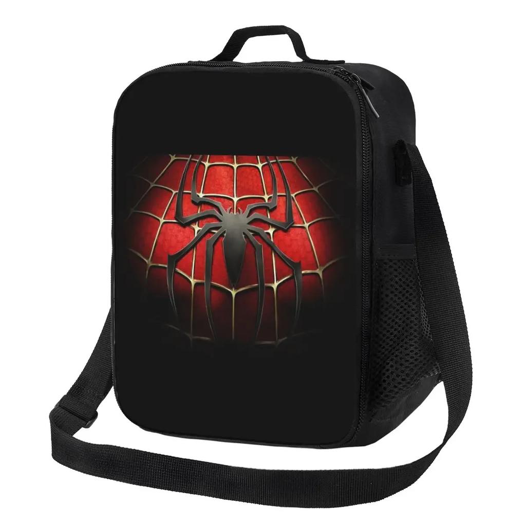 Spider Web Insulated Lunch Bag for Women Thermal Cooler Bento Box Office Picnic Travel