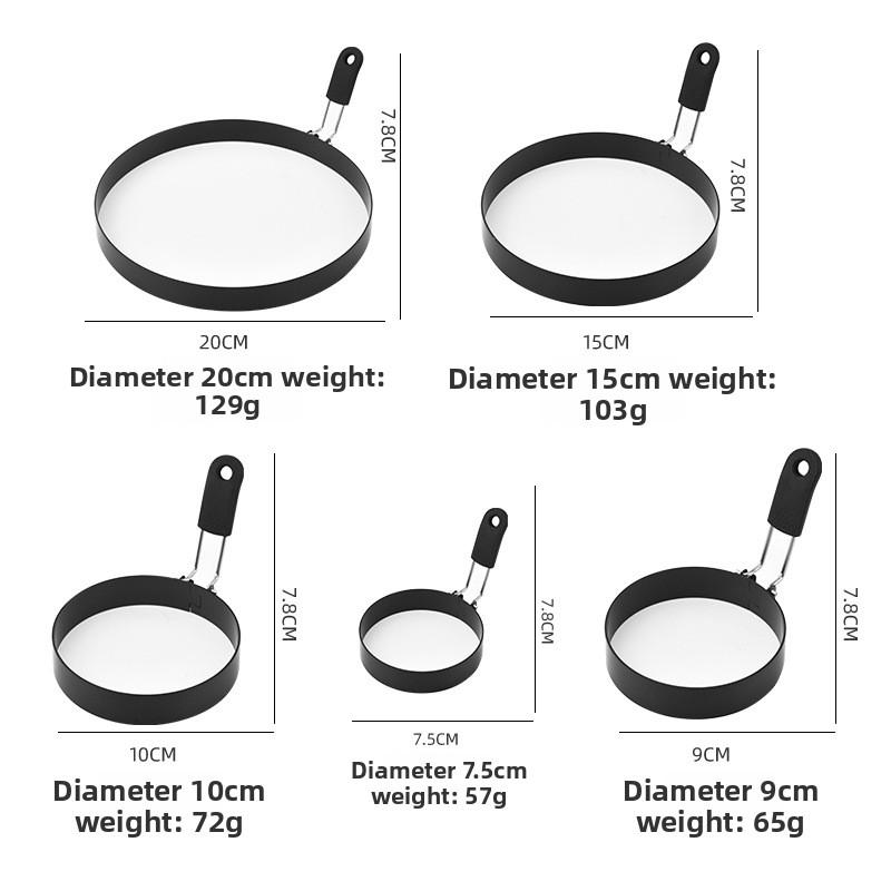Stainless Steel Egg Cooker Round Non-Stick Frying Pan for Perfect Poached Eggs, Kitchen Baking Tool