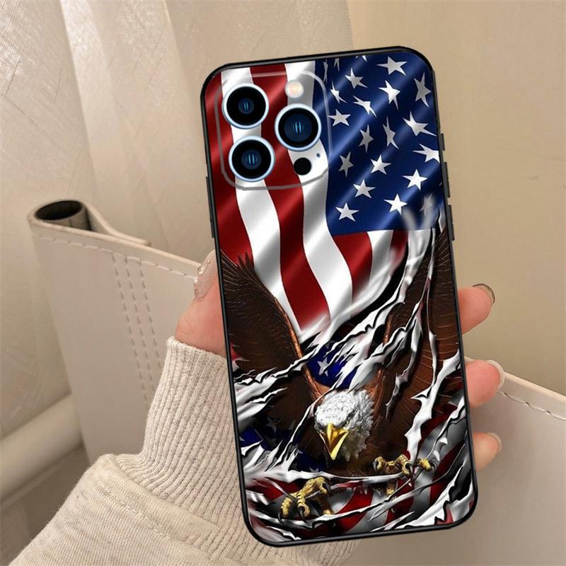 Flag American USA Flag Phone Case For iPhone 16 15 11 13 12 14 Pro Max 13 Mini 7 8 14 Plus XS Max X XR Cover