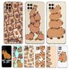 Cartoon Capybara Phone Case for Samsung Galaxy A13 A22 A32 A52 A53 A72 A51 A71 A11 A31 A41 A21S 5G Transparent Silicone Shell