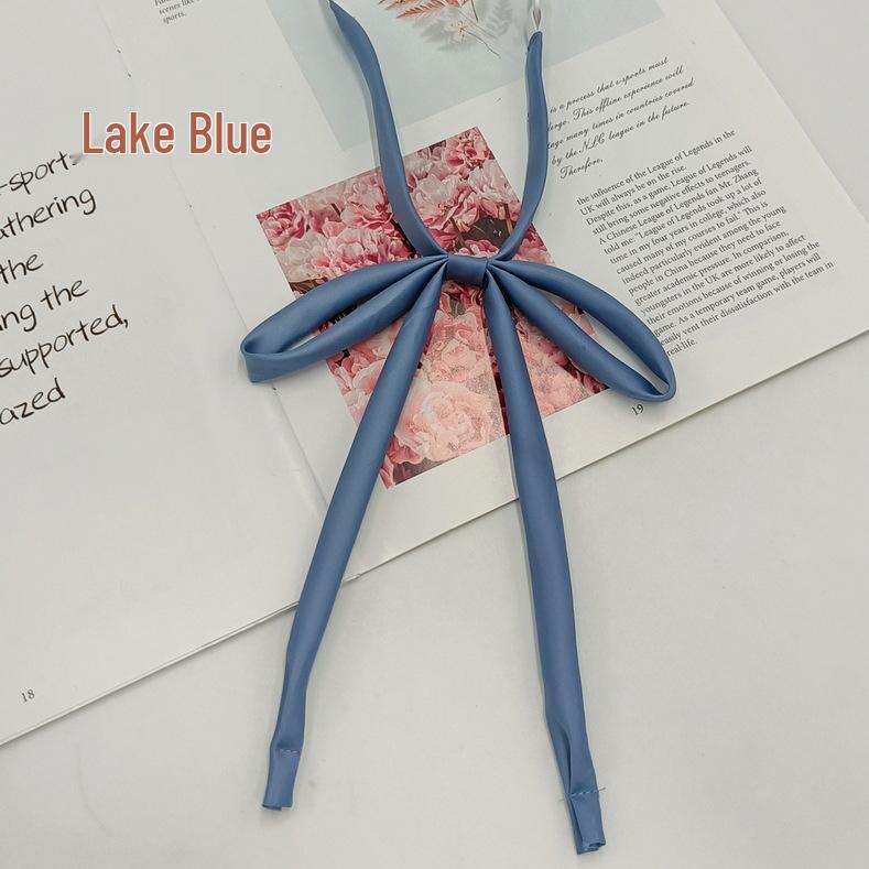Japanese School Style Solid Color No-Tie Bow Tie for Women