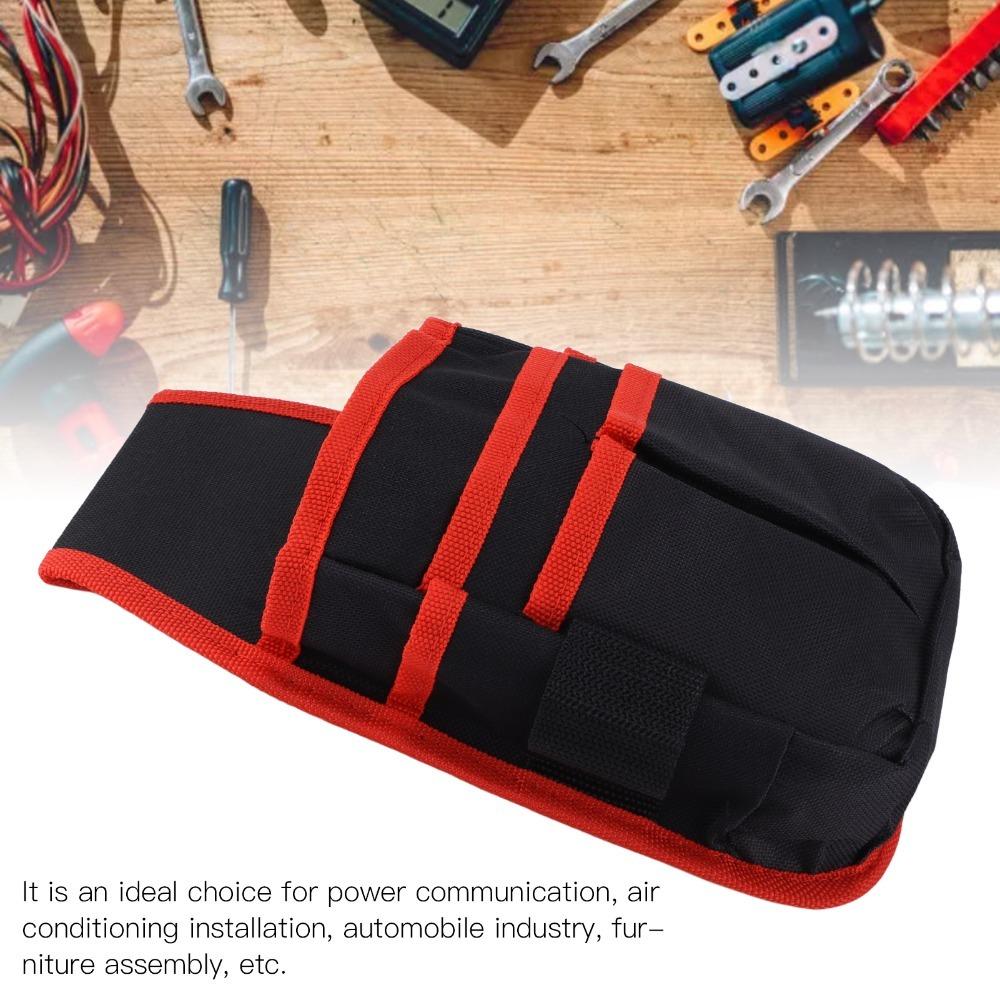 

6 Pocket Tool Waist Bag Oxford Cloth Tool Belt Durable Utility Tool Belt for Carpenters Mechanics червоний