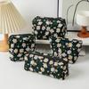Breathable Canvas Toiletry Organizer With Flower Embroidery For Women And Men