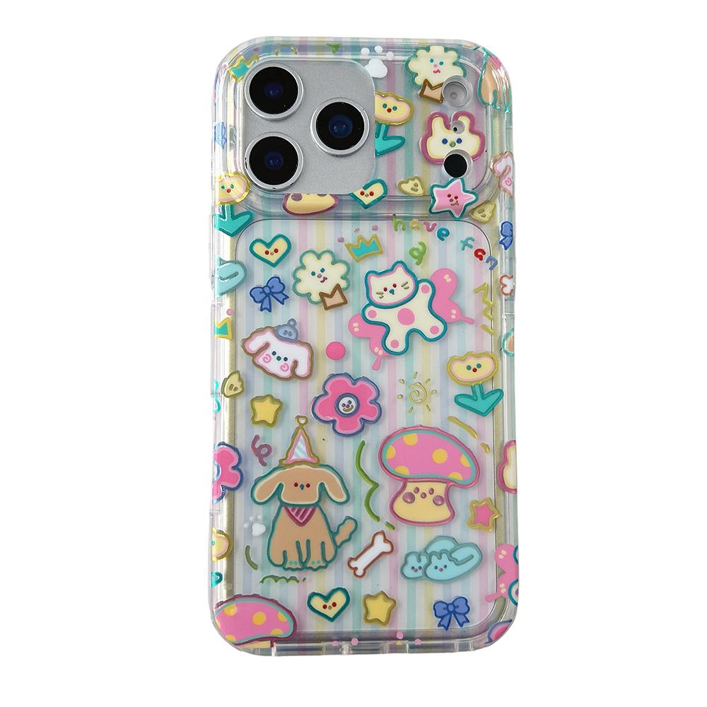 

Kawaii Funny Cartoon Puppy Laser Transparent Cute Funda Case for IPhone 16 15 14 17 Pro Max Shockproof Protective Girl Cover iPhone 14 Pro