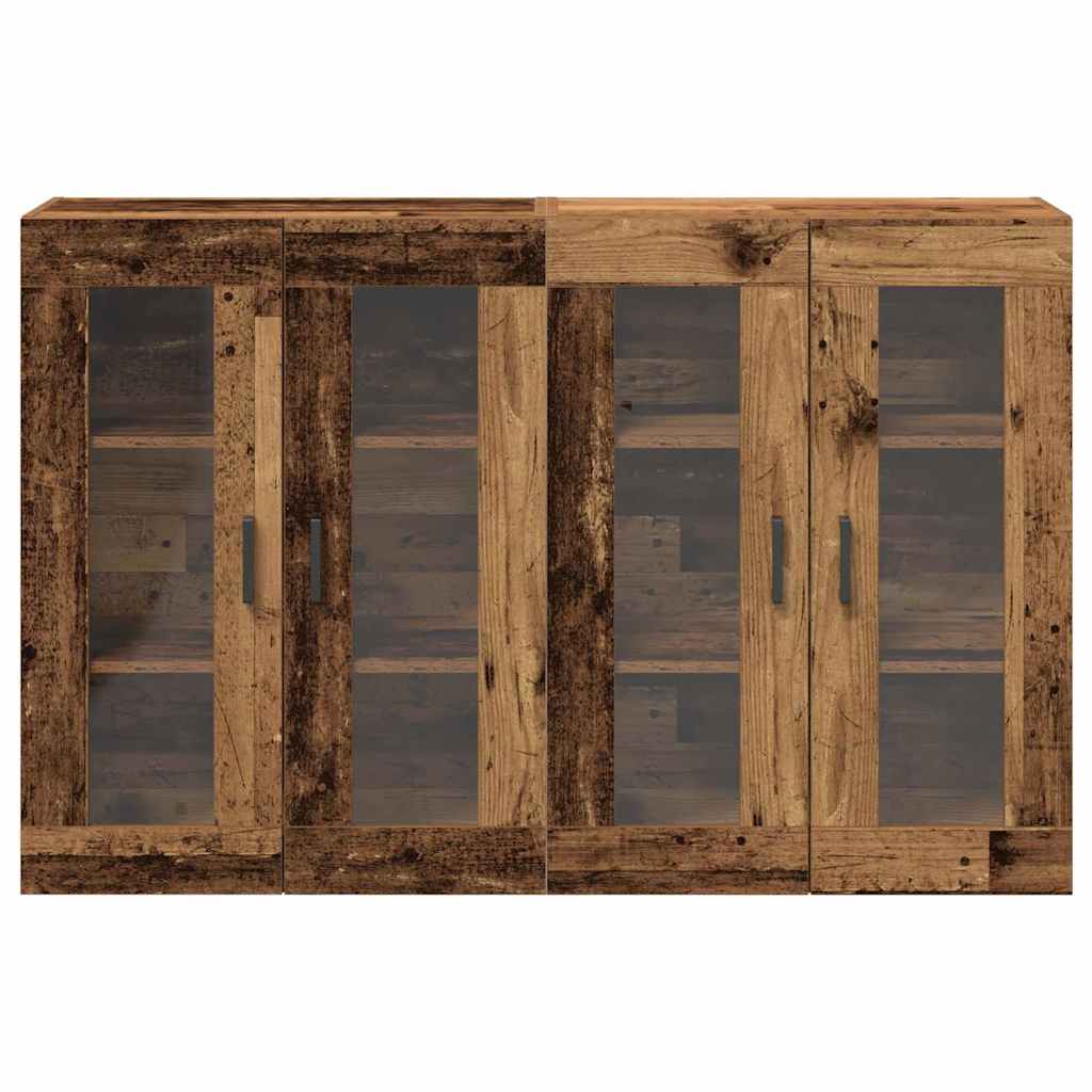 Wall Cabinets 2 pcs Reclaimed Wood Look 69.5 x 34 x 90 cm Particleboard