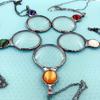 1 Metal Circular Magnifying Glass Pendant Reader Reading Magnifying Glass Pendant Sweater Chain Pendant Lens Pendant Necklace Fashion Mother's Day