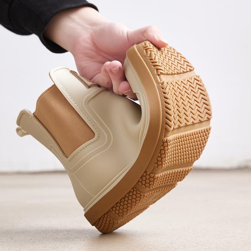 New Chelsea Couple Elastic Rain Shoes Medium and Low Rain Boots Waterproof and Non-slip Rain Outdoor Can Wear Men's and Women's Boots