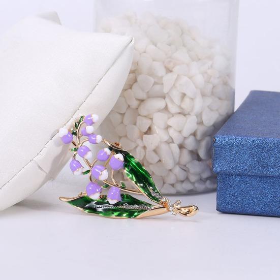 

Брошь с растением, капающим маслом, зеленая брошь с капающим маслом, сохраняющая цвет, гальваническая брошь, элегантная брошь-аксессуар для костюма, брошь-корсаж фиолетовый