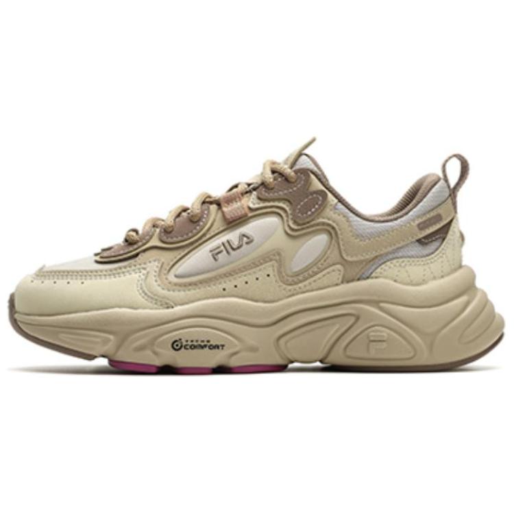 FILA Mars 1 Fabric Synthetic Leather Simple Versatile Comfortable Low-Top Casual Shoes Women sneaker Beige F12W342111FGS