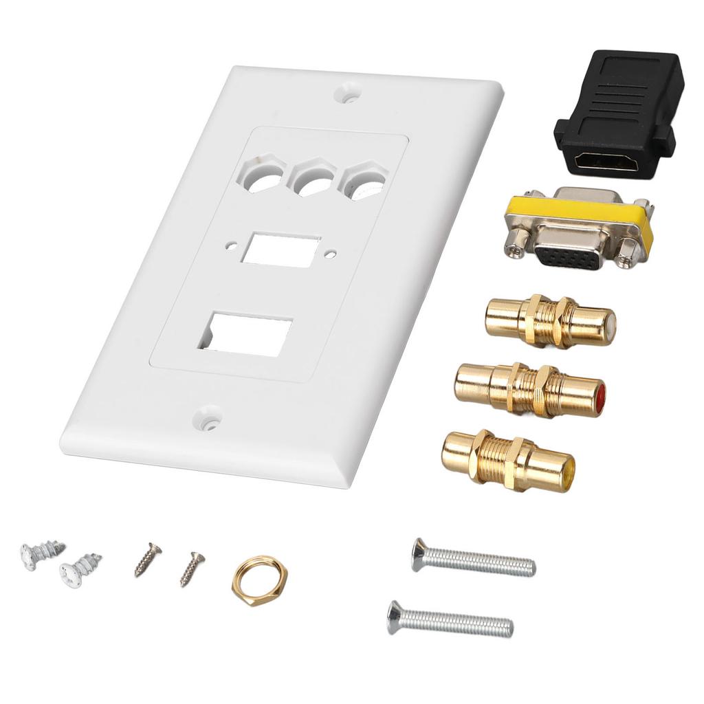 Multimedia Socket HD Multimedia Interface 3RCA VGA Coaxial Ethernet Wallboard Socket Coupler Type Connector