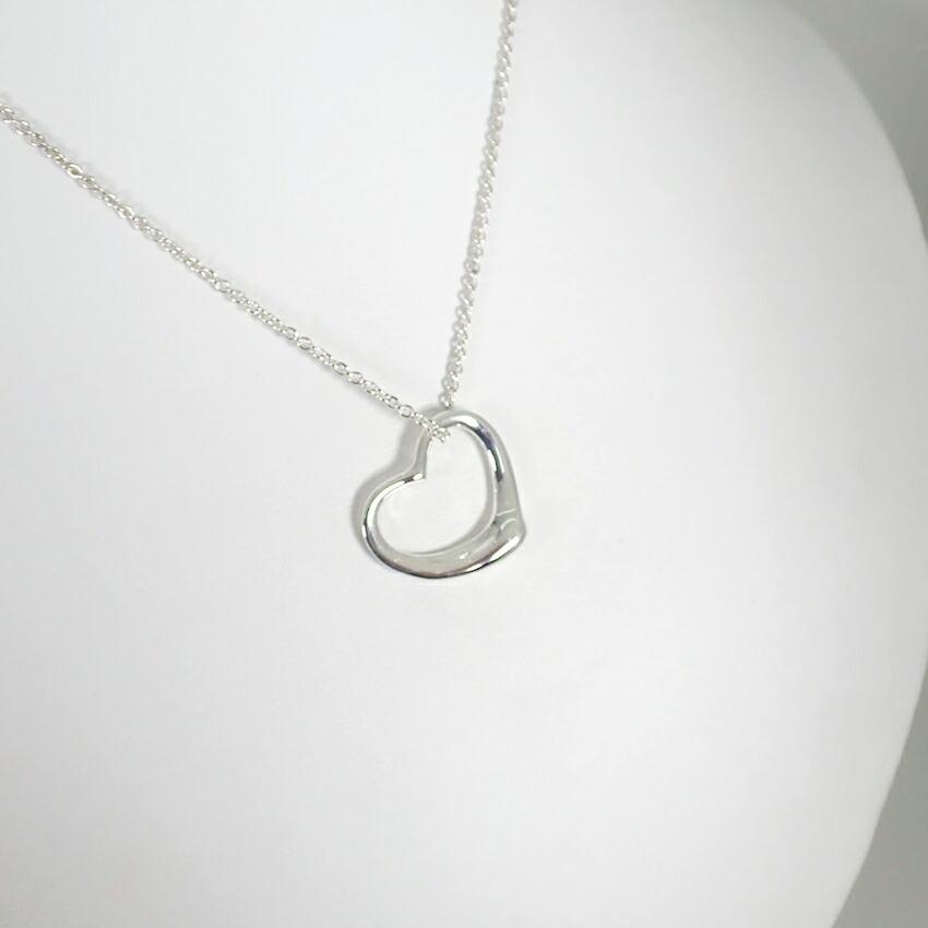 [Used] TIFFANY/Tiffany 925 Open Heart Pendant/Necklace/j97-4