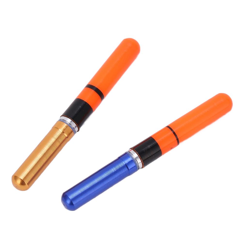 2 Stück LED Posen Nachtlicht Kunststoff Leuchtende Farben Angelposen für Nachtangeln