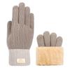 Neue Touchscreen-Handschuhe für Damen im Winter Straßenstand Plus Samt Verdickt Warm Outdoor Jacquard Gestrickte Handschuhe