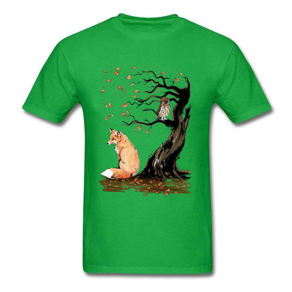 Winds Of Autumn Tee Shirt Art Design Tshirt Men Tshirts Owl  Fox Print Tops Tees Birthday Gift Clothes Custom Cotton Sweaters