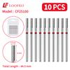 Cylindrical Bit Diamond Nail Drill Bit Set 10Pcs Nail Milling Cutters for Nail Surface Shaping Dead Skin Removal Fine Grinding Nail File Sets Home