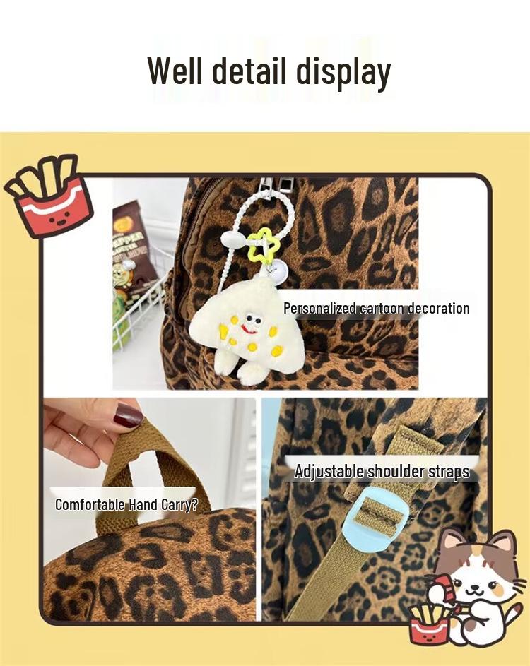 Leopard Print Women's Backpack 2025: Stylish Versatile Storage for Commuting & Travel - Perfect for Casual Autumn/Winter Looks.