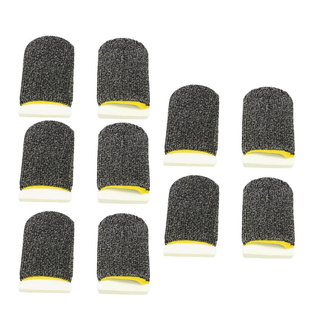 10PCS Finger Sleeves for Gaming Nylon Breathable Anti Sweat Touchscreen Thumb Sleeve Gaming Gloves for Mobile Phone