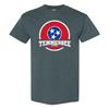 Tennessee Distressed Circle - Hometown Pride T Shirt - Dark Heather