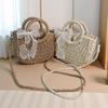 New Fashion Women Woven Bag Portable Basket Female Summer Popular Crossbody Straw Bag Beach Purses and Handbags