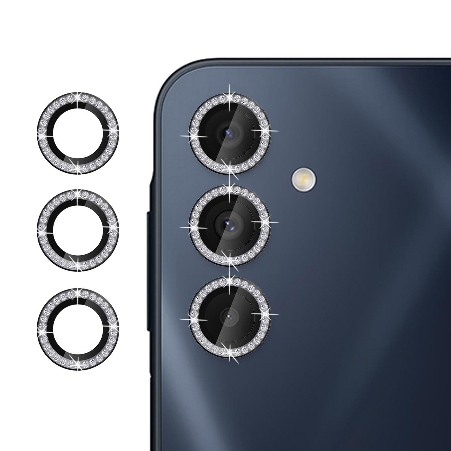 

Защитное стекло для объектива камеры для Samsung Galaxy A16 5G/4G, дизайн «кольцо с бриллиантом», закаленное стекло Black
