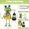 Solar Lights Frog Statue Waterproof Outdoor Solar Frog Garden Sculpture Solar Powered Frog Garden Statues Ornaments for Backyard
