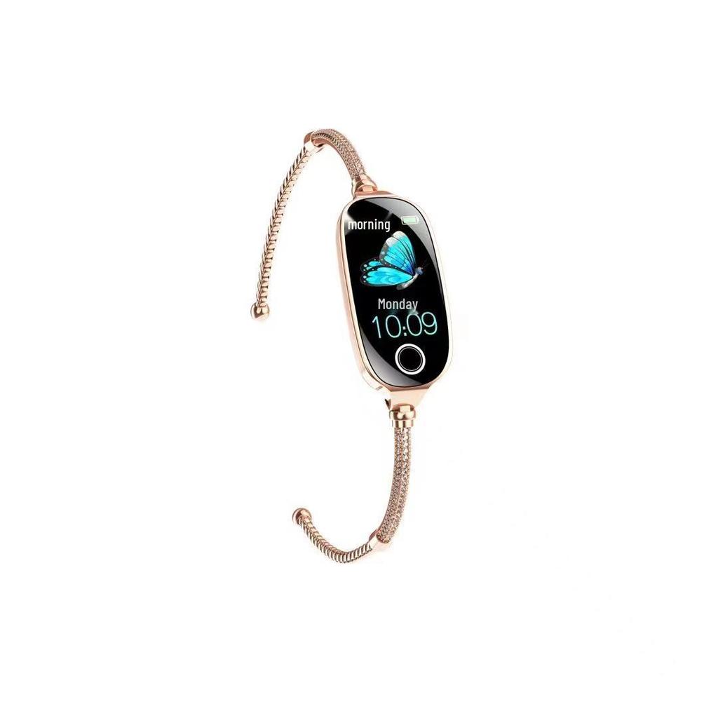 F81 Women's Smartwatch: Glucose, Blood Pressure, Heart Rate, Temperature Monitor with Pedometer & Call Alerts