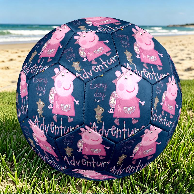 Cartoon Animation Print Size 5 Soccer Ball, PU Wear Resistant Football for Match Training and Daily Practice, Birthday Gift for Soccer Fans