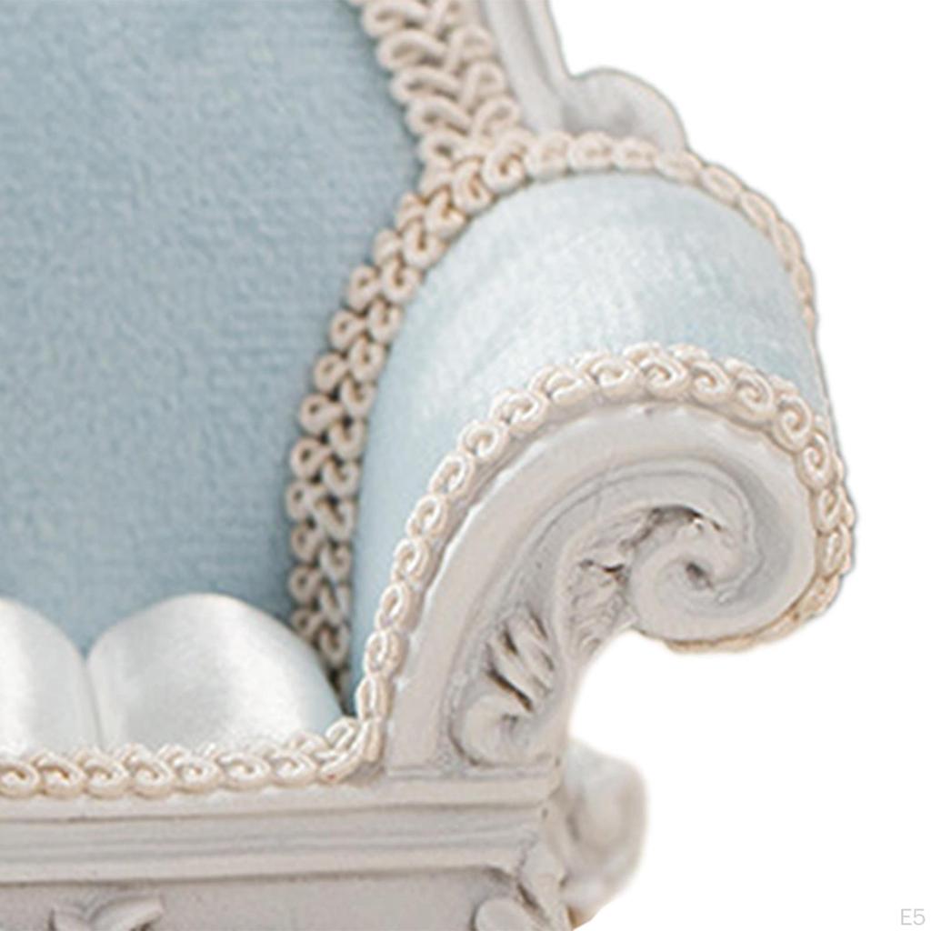 1/12 Dollhouse Sofa Mini Jewelry Box Elegant Small Storage Case Simulation Toy
