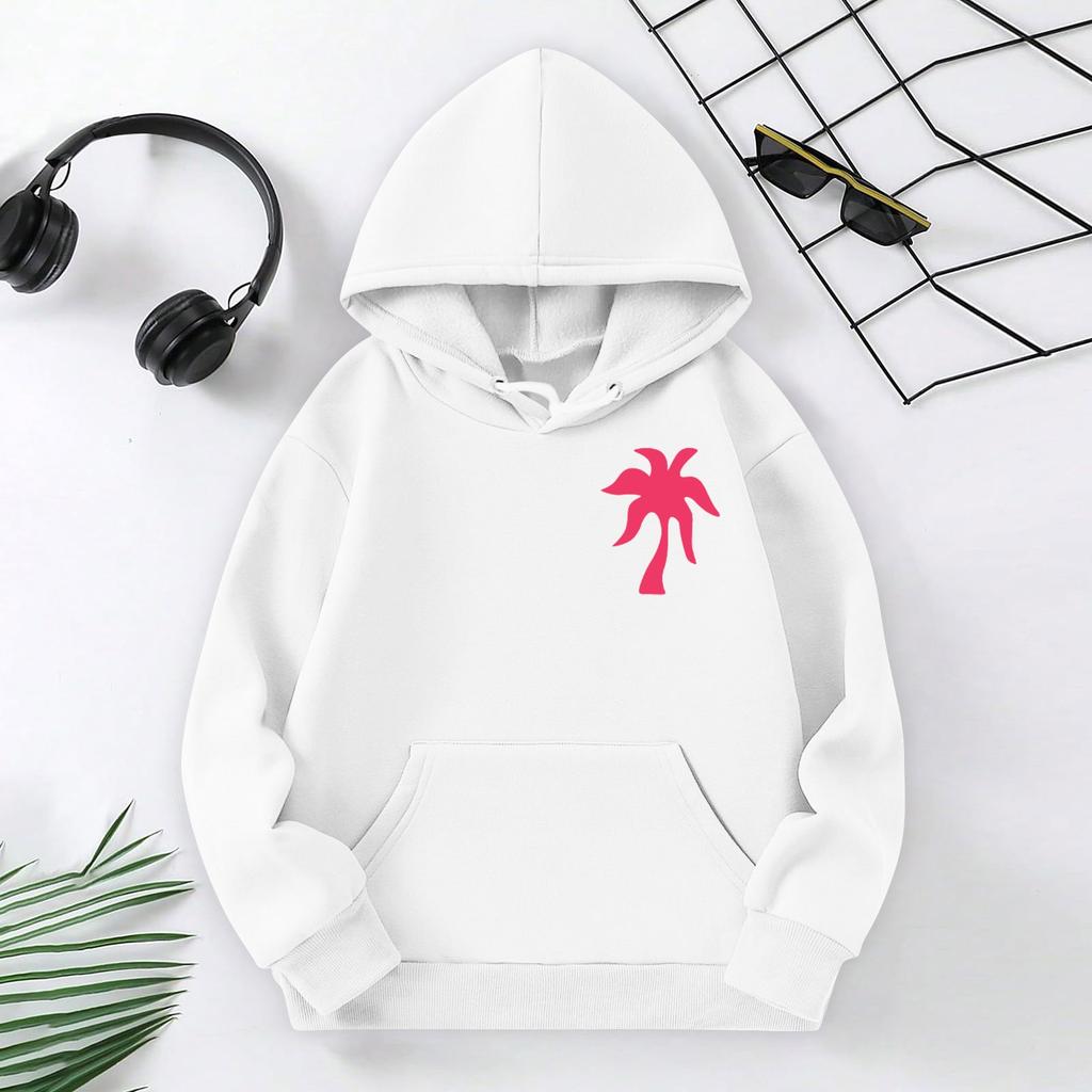 Barne-hettegensere Sportsskjorte med hette med løs trykk Fasjonabel sportsskjorte