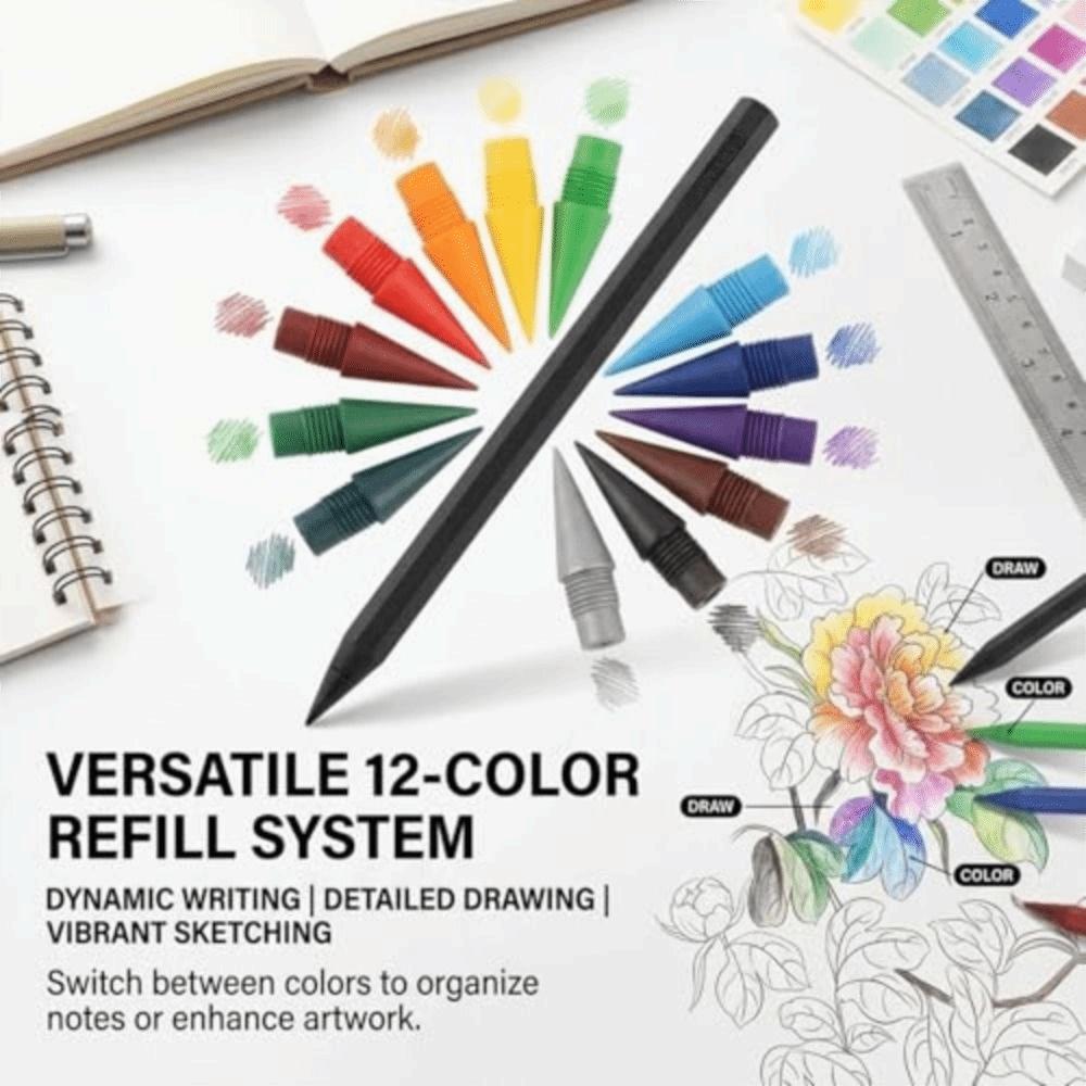 Smooth Friction Eternal No Ink Pen Reusable Writing Pencil No Ink Pencil  Painting Supplies