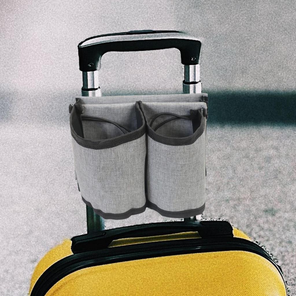 Luggage Armrest Storage Bag Attachment Carrier Accessories Holder Travel Cup for