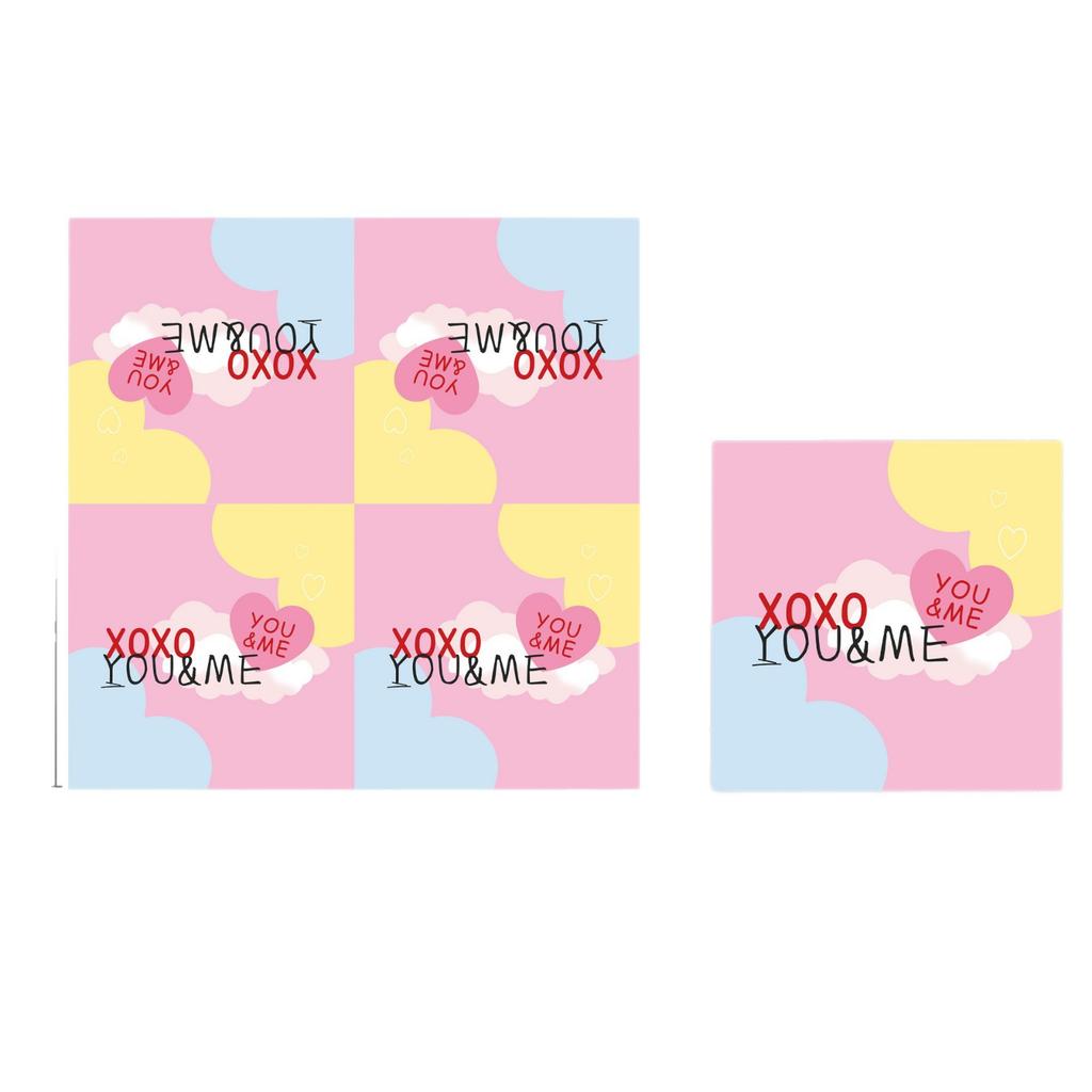 Valentine'S Day Party Supplies Love Flag Decoration Tableware Valentine'S Day Party Confession Atmosphere Arrangement Props