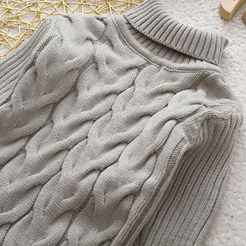 2-10 Years Turtleneck Sweater Knitted Pullover