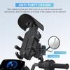 Shockproof Aluminum Alloy Bike Smartphone Stand Anti-Theft Flexible Adjustable Height Sunshade Phone Holder for Motorcycle