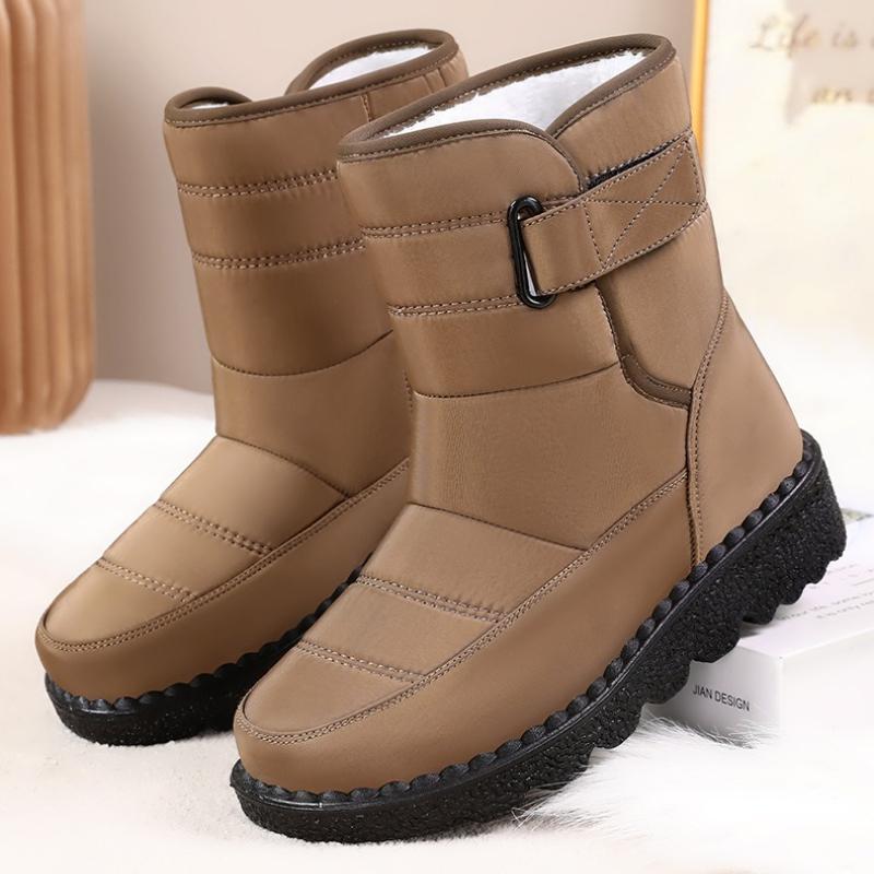 Fashion Cozy Warm Plush Couple Ankle Boots Winter Outdoor Waterproof Snow Boots Large Size Fashion Thick Bottom Anti-slip Designer Boots