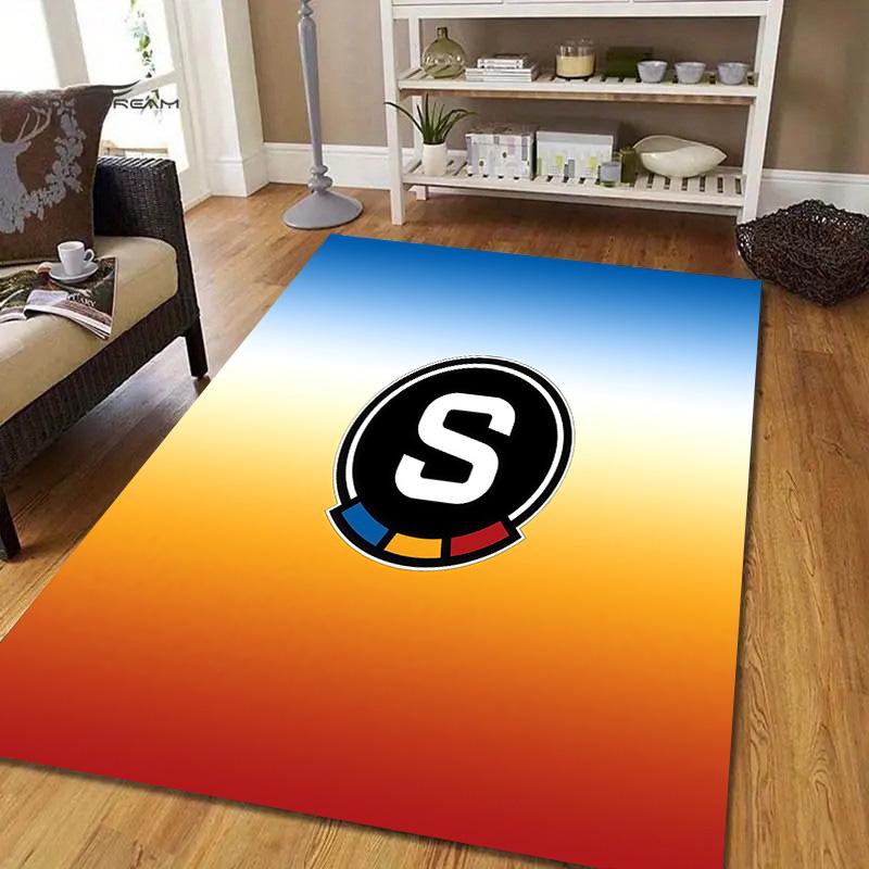 Tappeto Quadrato con Fantasia a Quadri AC Sparta Prague, Tappeto da Area, Tappeto per Soggiorno Camera da Letto Divano Sala Giochi Decorazione, Tappetino Antiscivolo