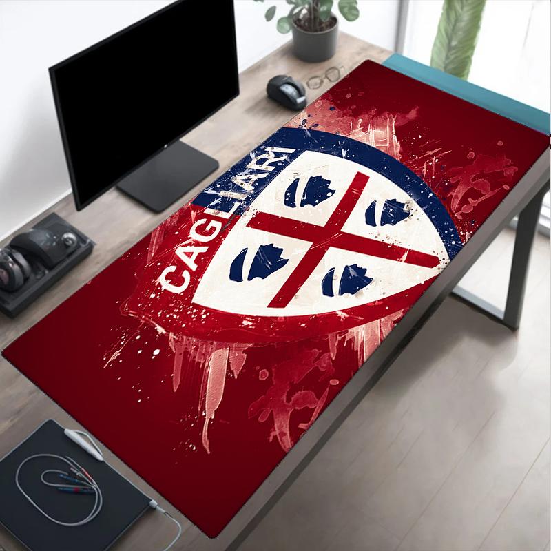 Cagliari Football Club Crest Mouse Pad, Gaming Mouse Pad, Keyboard Pad, Desk Decor for Computer Notebook Fan Gift Birthday Gift