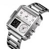 Temeshi 8160 Square Waterproof Watch Three-Time Large Dial Men'S And Women'S Electronic Watch Luminous Chronograph