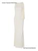 Women's Elegant One-Shoulder Summer Dress - Solid Color Draped Fashion